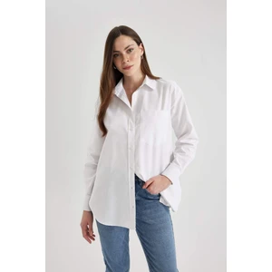 Oversize Fit Oxford Uzun Kollu %100 Pamuk Gömlek Z4893AZ23AU