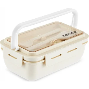 Fusca Çatal Kaşıklı Lunch Box Krem