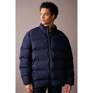 Slim Fit Şişme Mont Dar Kesim Dik Yaka Fermuarlı Cepli A3267AX23WN