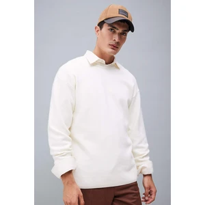 Relax Fit Bisiklet Yaka Basic Düz Triko Kazak A8449AX23WN