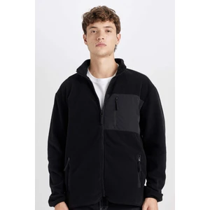 Regular Fit Dik Yaka Fermuarlı Cepli Polar Hırka A6892AX24WN