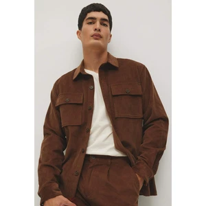 Regular Fit Polo Yaka Fitilli Kadife Uzun Kollu Gömlek Ceket A7978AX23AU