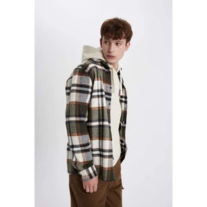 Regular Fit Kareli Oduncu Flanel Uzun Kollu Gömlek S9275AZ23AU