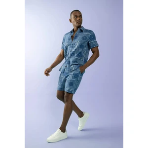 Regular Fit Desenli Bermuda Şort X2590AZ23HS