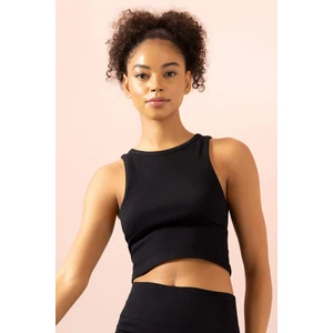 DeFactoFit Dikişsiz Bisiklet Yaka Seamless Basic Düz Atlet Y8435AZ23HS