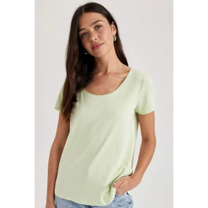 Regular Fit Bisiklet Yaka Basic Düz Kısa Kollu %100 Pamuk Tişört K1508AZ23SM