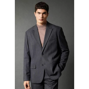 Çizgili Düğmeli Astarlı Blazer Ceket B0151AX23WN