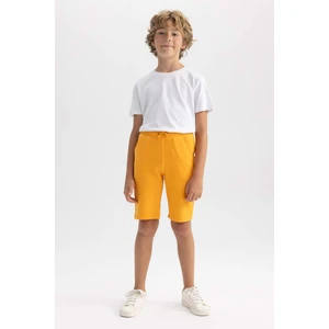Erkek Çocuk Sarı Regular Fit Sweatshirt Kumaşı Şort B0900A8NS