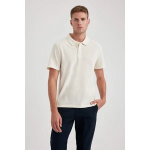 Ekru Siyah Regular Fit Düz Kesim Polo Yaka Basic Düz %100 Pamuk Polo Tişört B0643AXNS