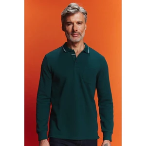 Regular Fit Polo Yaka Pike Basic Düz Sweatshirt B1869AX23AU