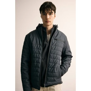 Su İtici Slim Fit Suni Deri Mont Dar Kesim Dik Yaka Fermuarlı Cepli B3568AX24SP