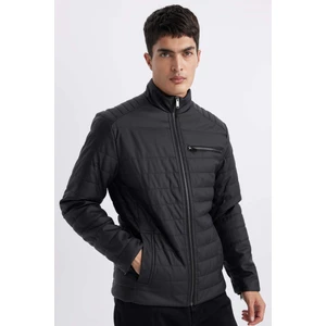 Su İtici Slim Fit Suni Deri Mont Dar Kesim Dik Yaka Fermuarlı Cepli B3568AX24SP