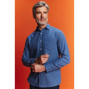 Regular Fit Dokulu Cep Detaylı Uzun Kollu Gömlek B1872AX23AU