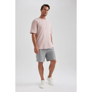Erkek Gri Regular Fit Düz Kesim Basic Düz Şort B0650AXNS