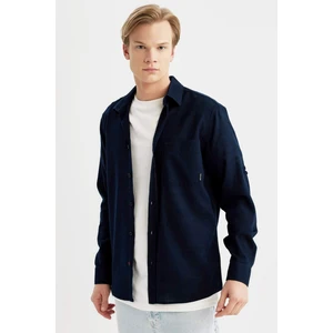 Regular Fit Pamuklu Cepli Uzun Kollu Gömlek B5587AX24SP