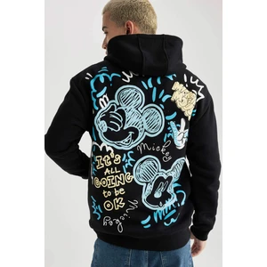 Disney Mickey & Minnie Boxy Fit Kapüşonlu Sırt Baskılı Sweatshirt B5510AX24SP