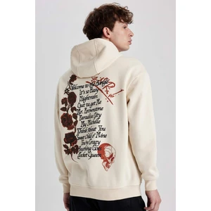 Guns N' Roses Boxy Fit Kapüşonlu Sırt Baskılı Sweatshirt B1639AX23WN