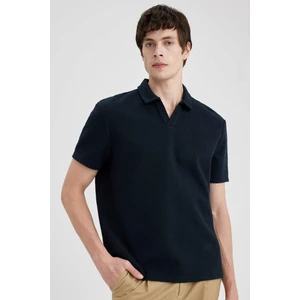 Regular Fit Polo Yaka Basic Düz Kısa Kollu Tişört B6533AX24SP