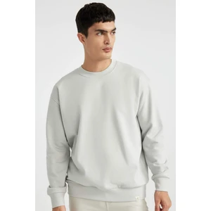 Oversize Geniş Kalıp Bisiklet Yaka Basic Düz Sweatshirt T5139AZ24SP