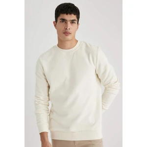 Regular Fit Bisiklet Yaka Kalın Basic Düz Sweatshirt T3777AZ24SP