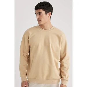 Oversize Geniş Kalıp Bisiklet Yaka Basic Düz Sweatshirt T5139AZ24SP