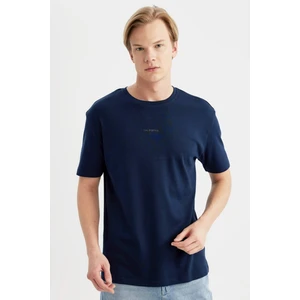 Regular Fit Bisiklet Yaka Baskılı Kısa Kollu Ağır Kumaş Tişört B4290AX24SP