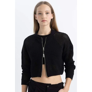 Coool Fitted Crop Fermuarlı Triko Hırka B6718AX24SP