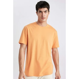 New Regular Fit Bisiklet Yaka Basic Düz %100 Pamuk Kısa Kollu Tişört V7699AZ24SP