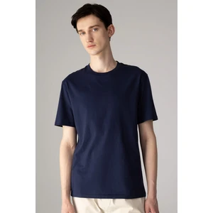 New Regular Fit Bisiklet Yaka Basic Düz %100 Pamuk Kısa Kollu Tişört V7699AZ24SP