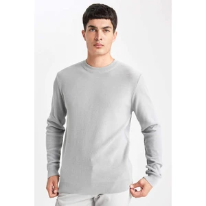 Standart Fit Normal Kesim Bisiklet Yaka Muline Desenli Triko Kazak A5181AX24SP