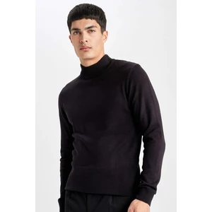 Slim Fit Dar Kesim Yarım Balıkçı Yaka Basic Düz Triko Kazak R1127AZ24SP