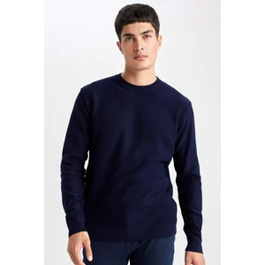 Standart Fit Normal Kesim Bisiklet Yaka Muline Desenli Triko Kazak A5181AX24SP
