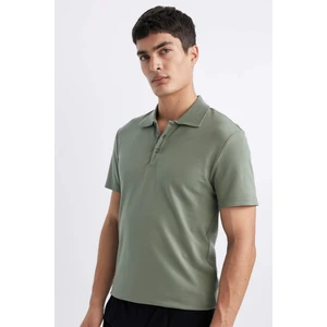 Slim Fit Dar Kesim Polo Yaka Kısa Kollu Pamuklu Modal Karışımlı Basic Düz Tişört M6609AZ24SP