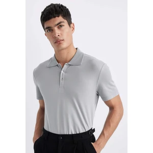 Slim Fit Dar Kesim Polo Yaka Kısa Kollu Pamuklu Modal Karışımlı Basic Düz Tişört M6609AZ24SP