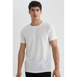 Slim Fit Dar Kesim Bisiklet Yaka Kısa Kollu Basic Düz Tişört M6608AZ24SP