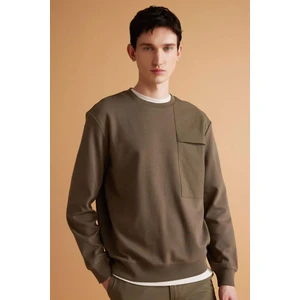 Regular Fit Bisiklet Yaka Basic Düz Sweatshirt B6495AX24SP