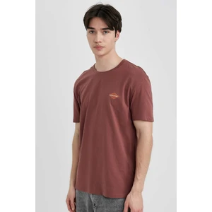 Regular Fit Bisiklet Yaka Baskılı Kısa Kollu Tişört B9007AX24SM