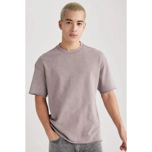 Comfort Regular Fit Rahat Kalıp Bisiklet Yaka Yıkamalı Soluk Efektli Kısa Kollu Tişört B9223AX23WN