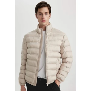 Slim Fit Mevsimlik Şişme Mont Dar Kesim Dik Yaka Fermuarlı Cepli B9782AX24SP