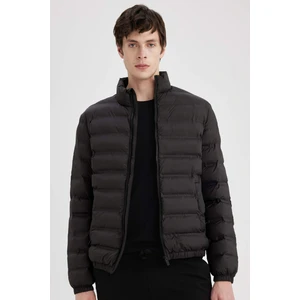 Slim Fit Mevsimlik Şişme Mont Dar Kesim Dik Yaka Fermuarlı Cepli B9782AX24SP