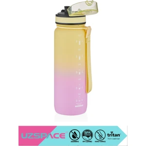 800ML -Yeni Ebat-Çift Renk Motivasyon Tritan Su Matarası Softtouch