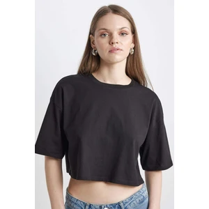 Coool Loose Fit Bisiklet Yaka Basic Düz Kısa Kollu Tişört X2381AZ24SM