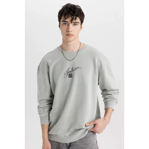 Comfort Regular Fit Rahat Kalıp Bisiklet Yaka Baskılı Sweatshirt C1663AX24SP