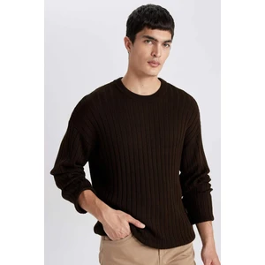 Relax Fit Bisiklet Yaka Basic Düz Triko Kazak B9723AX24SP