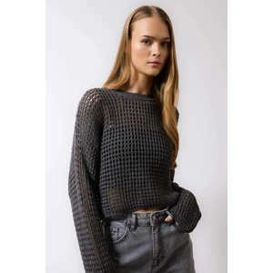 Regular Fit Bisiklet Yaka Kroşe Triko Kazak T4513AZ24SP