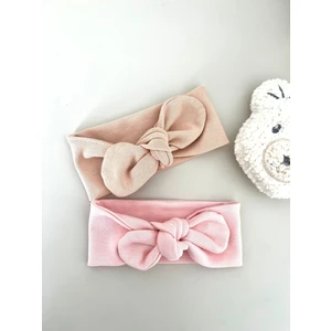 - Bebek - 2'li  Bandana Seti - Vizon - Pembe