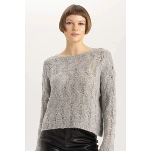 Relax Fit Bisiklet Yaka Ajur Triko Kazak C1887AX23WN