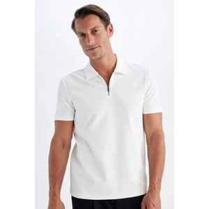 Regular Fit Yarım Fermuarlı Kısa Kollu Pilise Polo Tişört B7355AX24SP