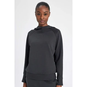 DeFactoFit Standart Fit Kapüşonlu Skuba Dalgıç Kumaş Basic Düz Sweatshirt C2290AX24SP