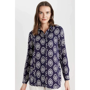 Loose Fit Desenli Uzun Kollu Gömlek Tunik T0609AZ24SP